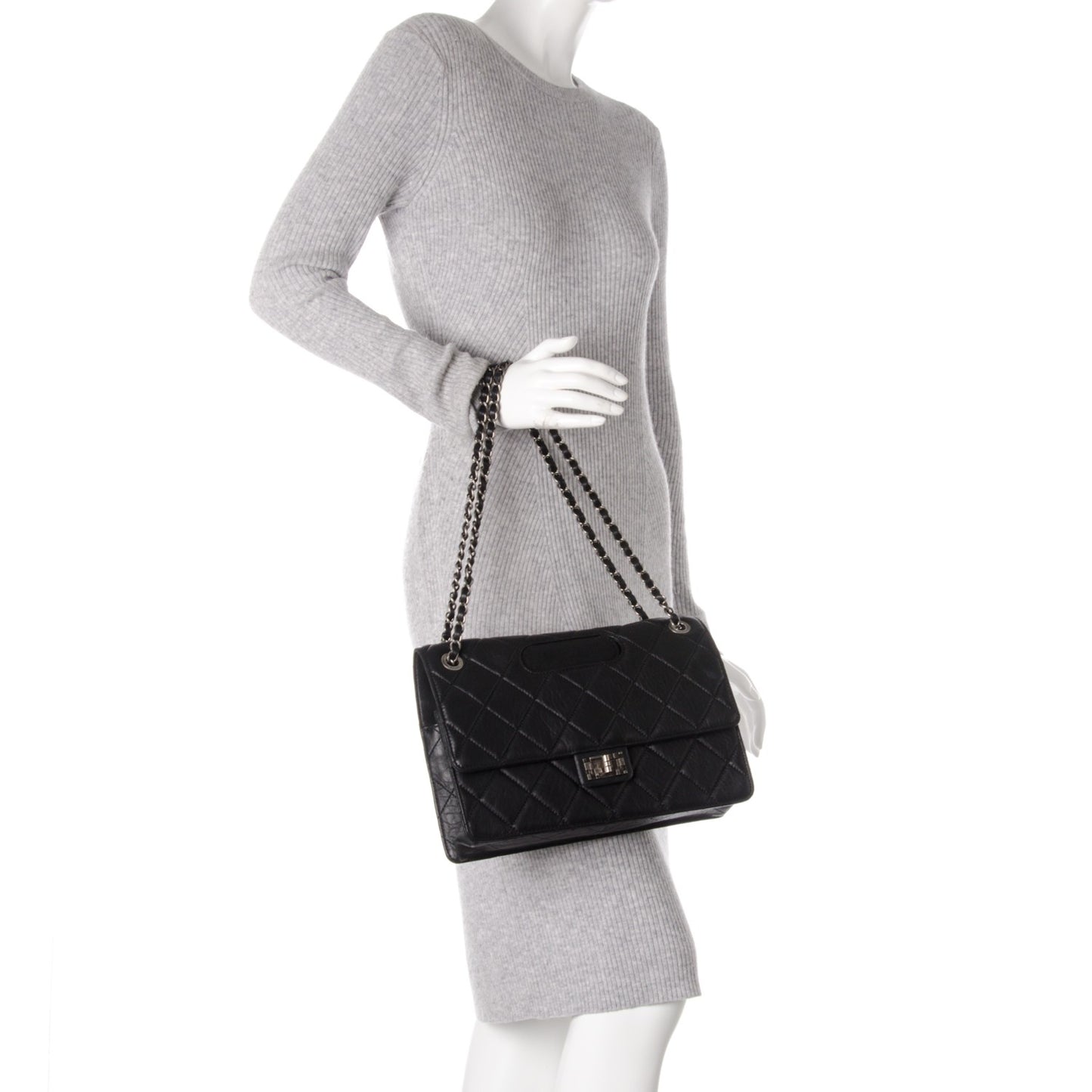 Washed Lambskin Jumbo Take Away Flap Black