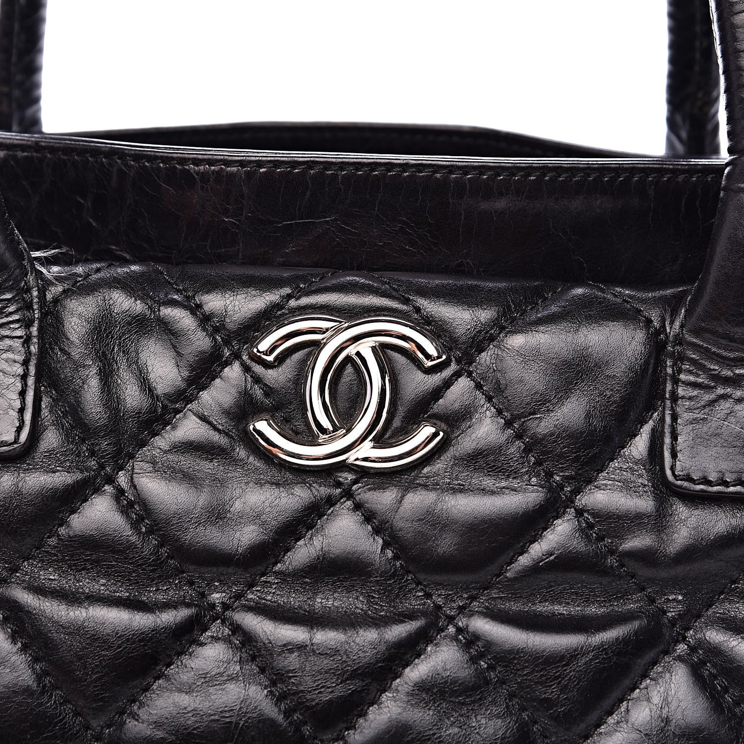 Chanel Glazed Calfskin Quilted Large New Portobello Tote Black 13 of 13