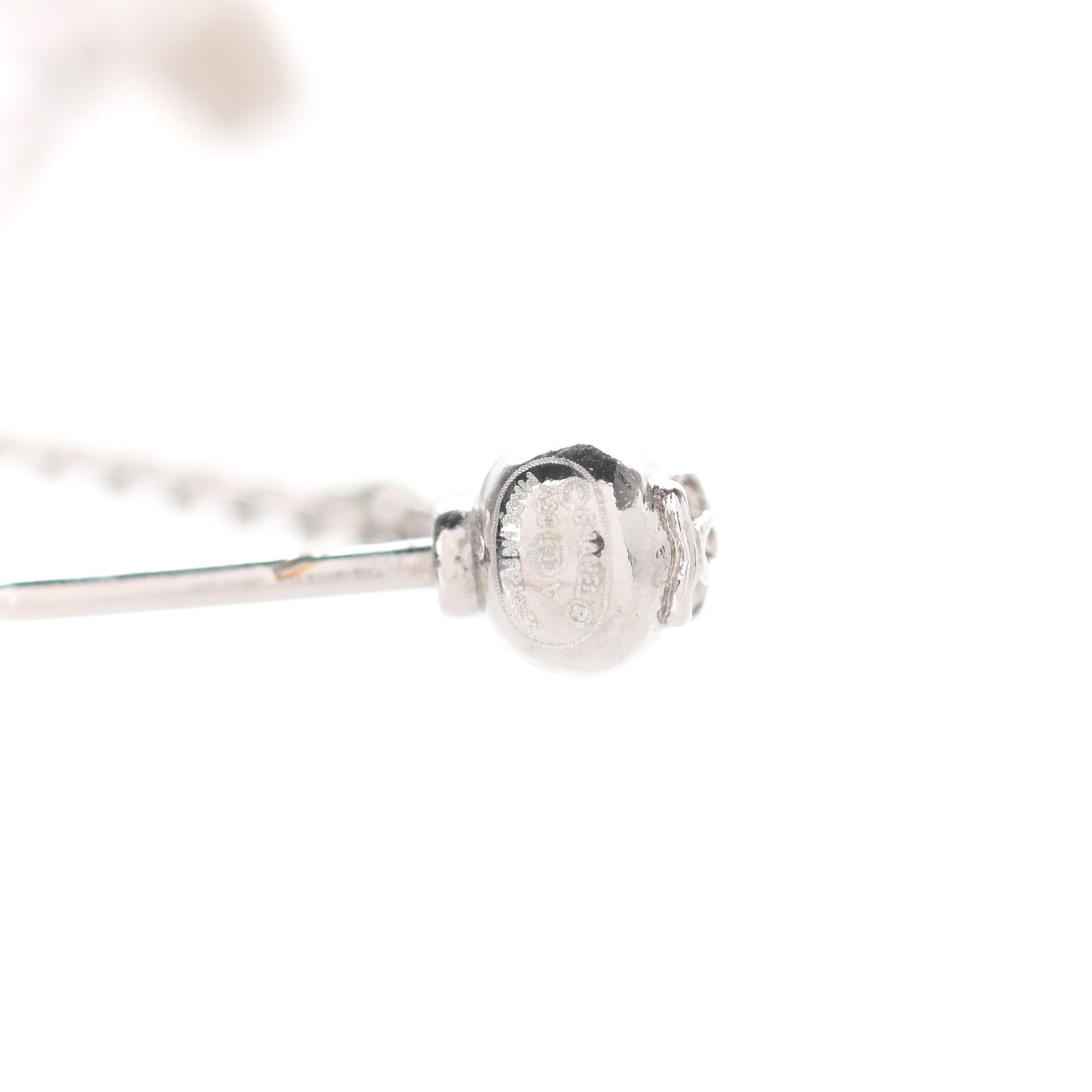 Chanel Baguette Crystal CC Drop Earrings Silver 4 of 4