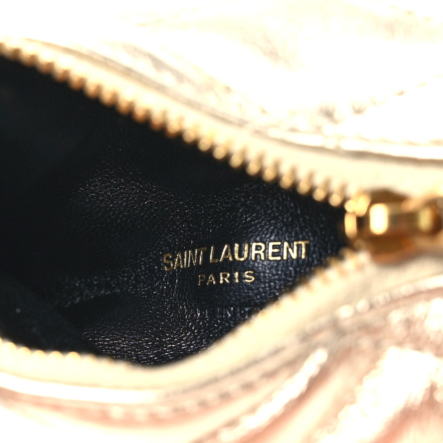 Metallic Calfskin Berlingo Bag Charm Platino