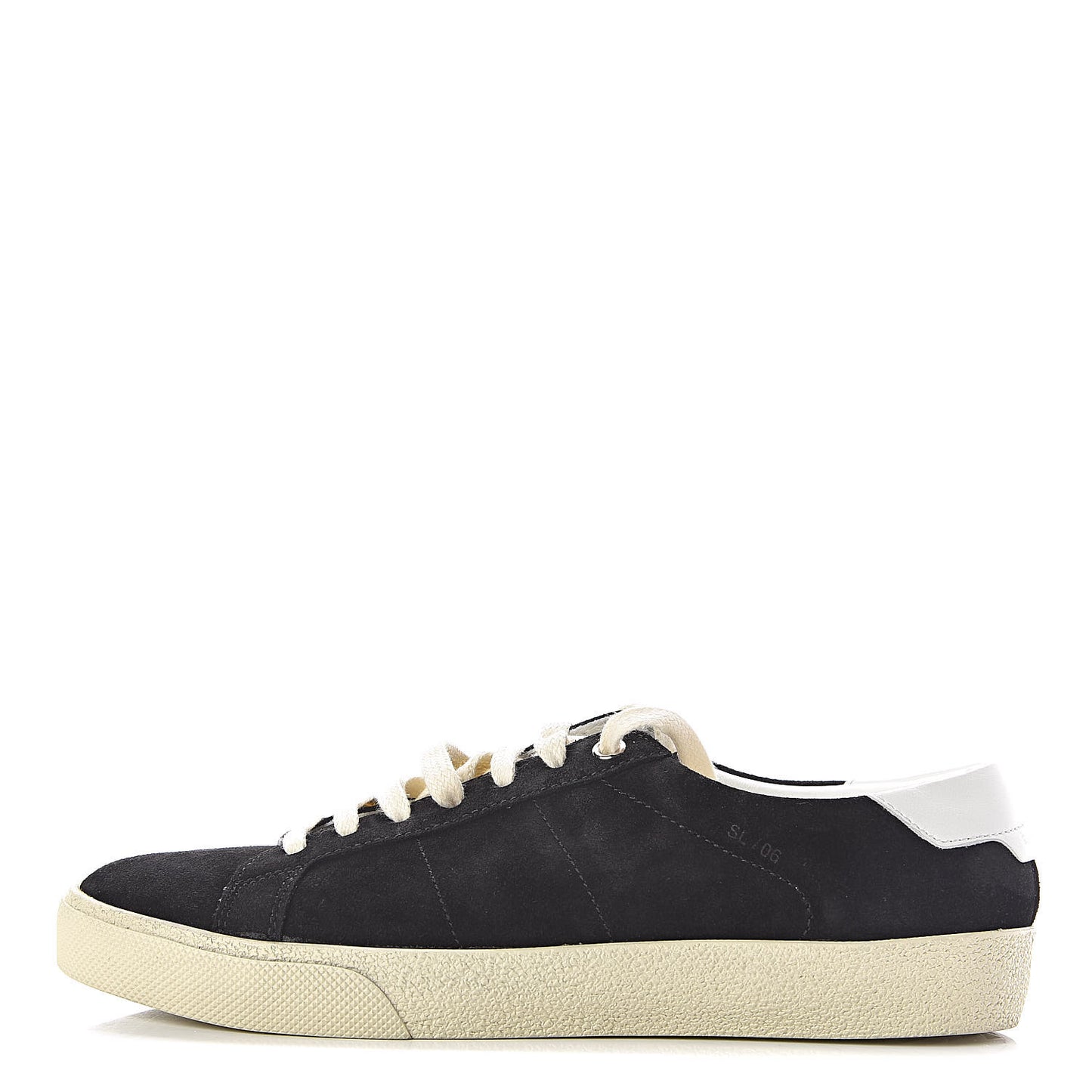 Distressed Suede Womens Court Classic Sneakers 38.5 Black