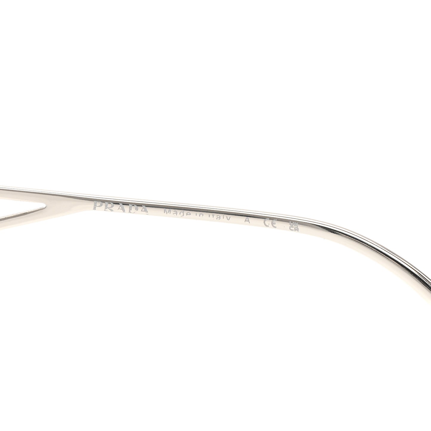 Metal Symbole Triangle Logo Sunglasses SPR57YS Smoky Grey