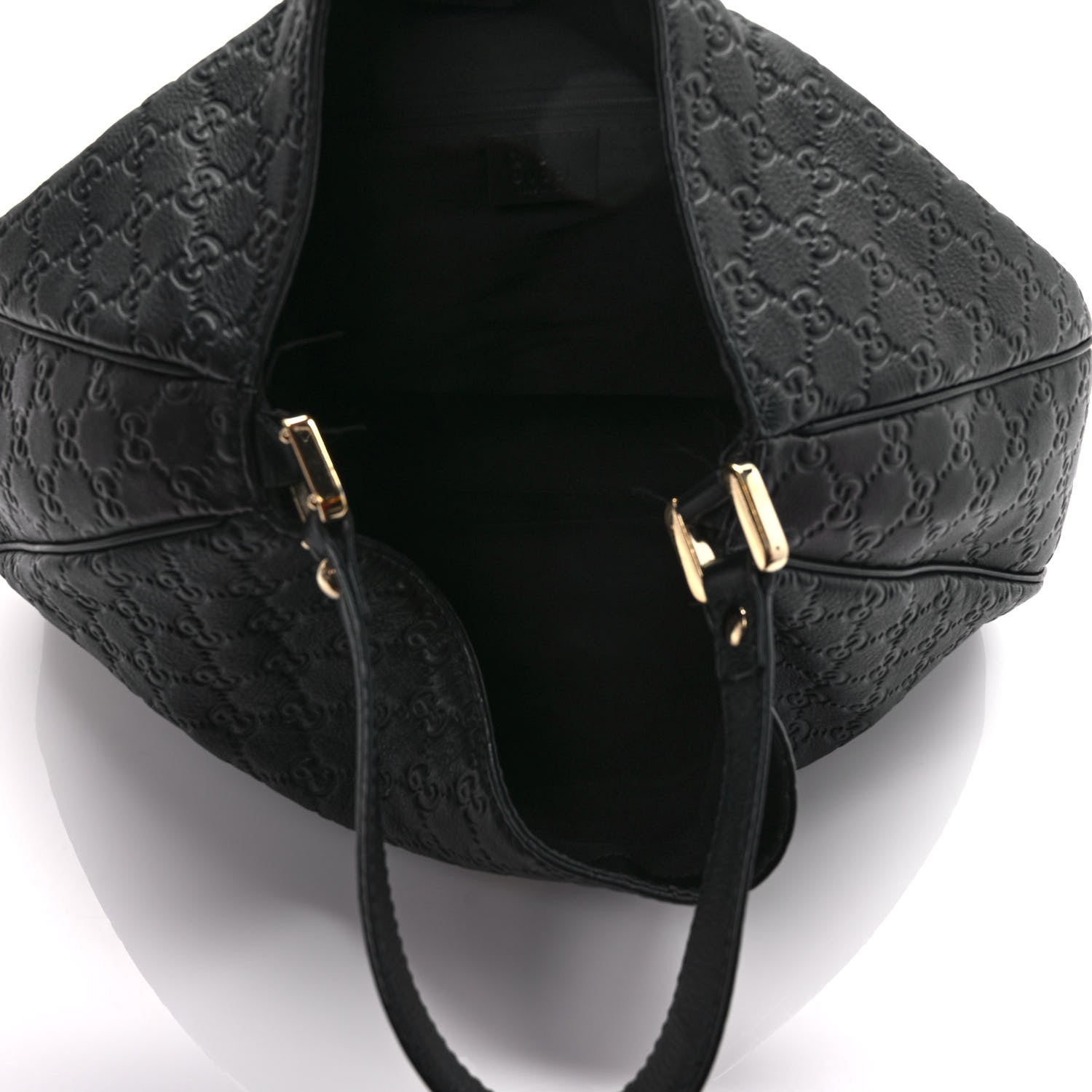 Gucci Guccissima Large New Ladies Web Hobo Black 5 of 13