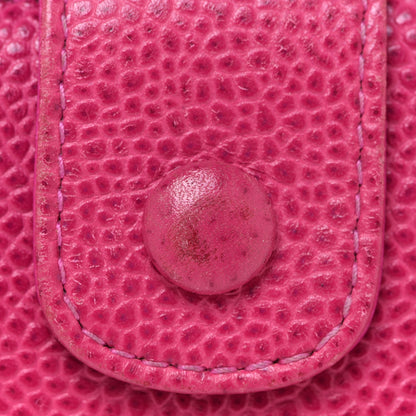 Chanel Caviar Timeless CC French Wallet Dark Pink 9 of 15