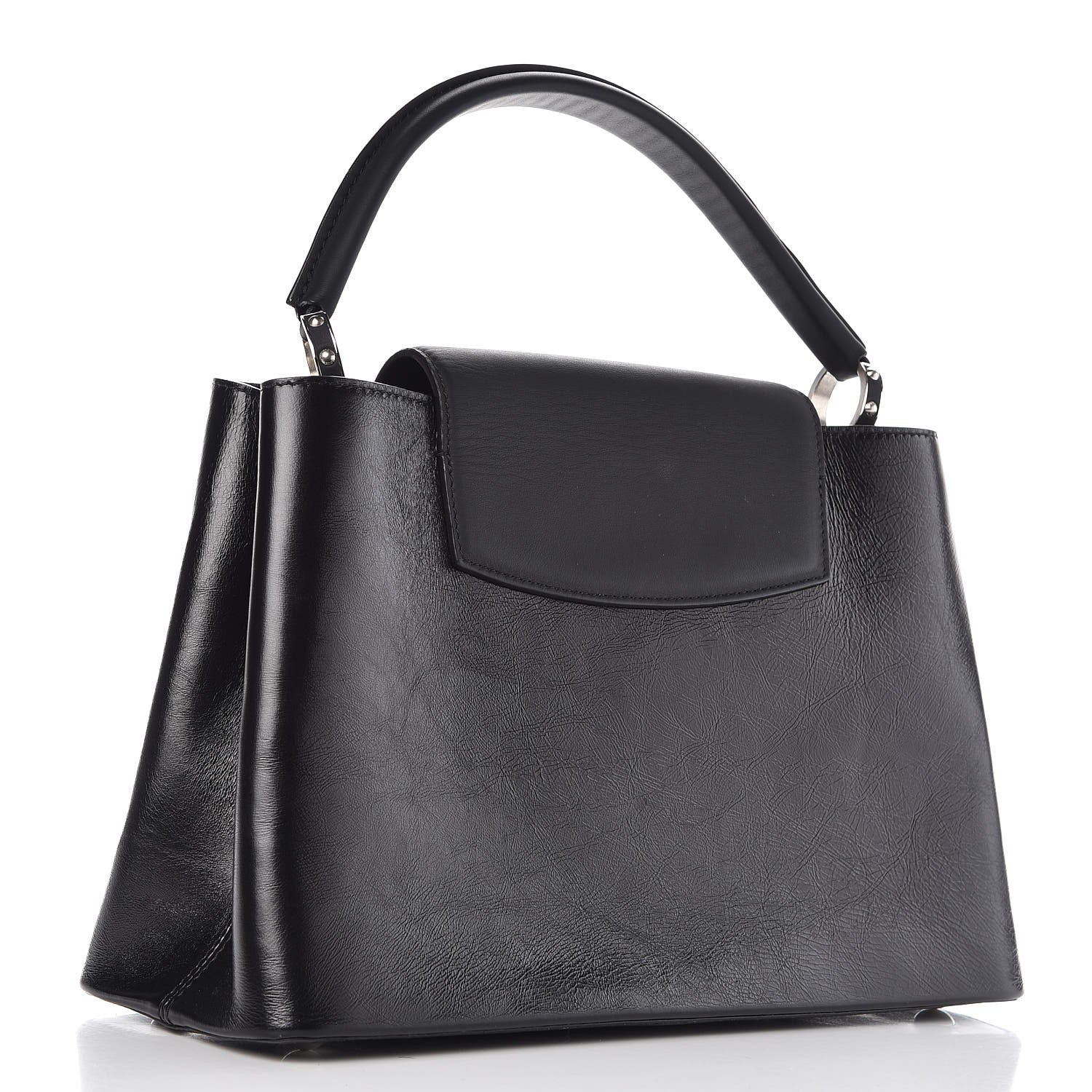 Louis Vuitton Taurillon Capucines MM Shiny Black 3 of 6