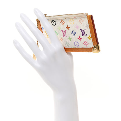 Louis Vuitton LOUIS VUITTON Monogram Multicolor Key Pouch White 2 of 6