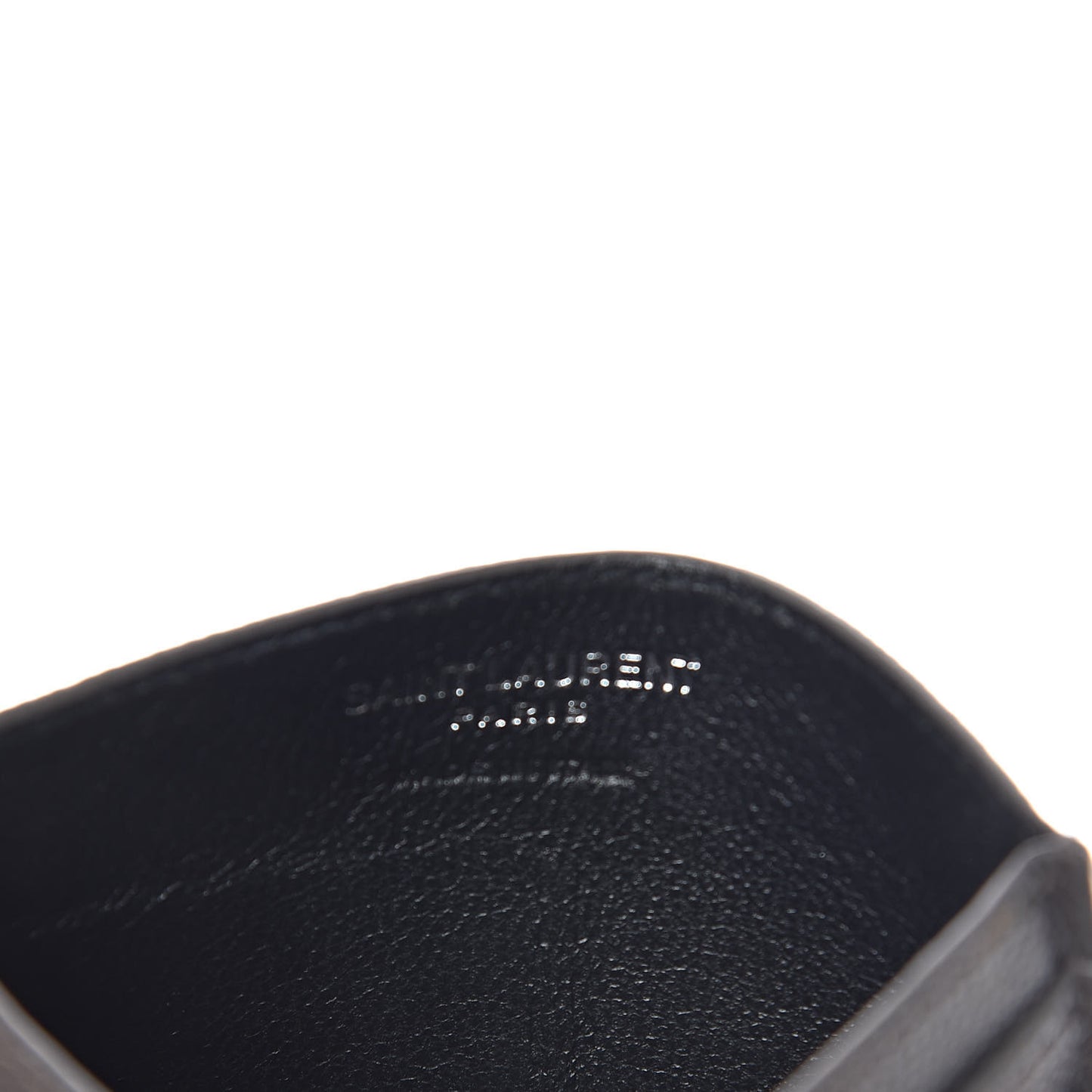 Grain De Poudre Matelasse Chevron Monogram Credit Card Case Coal