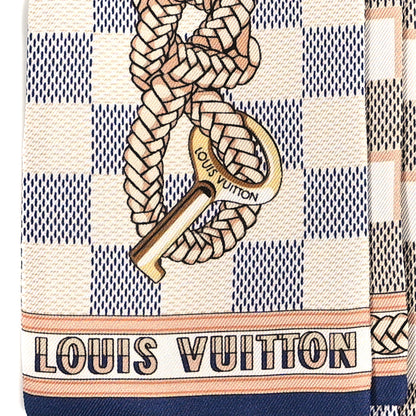 Louis Vuitton Silk Damier Azur Infinity Bandeau Azure Blue 3 of 4