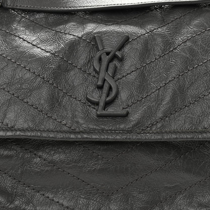 Saint Laurent Crinkled Calfskin Matelasse Monogram Medium Niki Chain Pebble 8 of 10