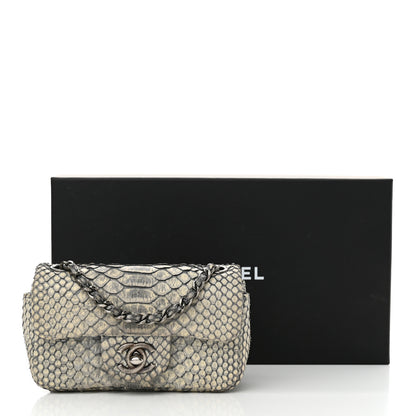 Chanel Snakeskin Extra Mini Rectangular Flap Grey 14 of 14