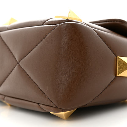 Valentino Garavani Nappa Roman Stud Shoulder Bag Teak Brown 9 of 12