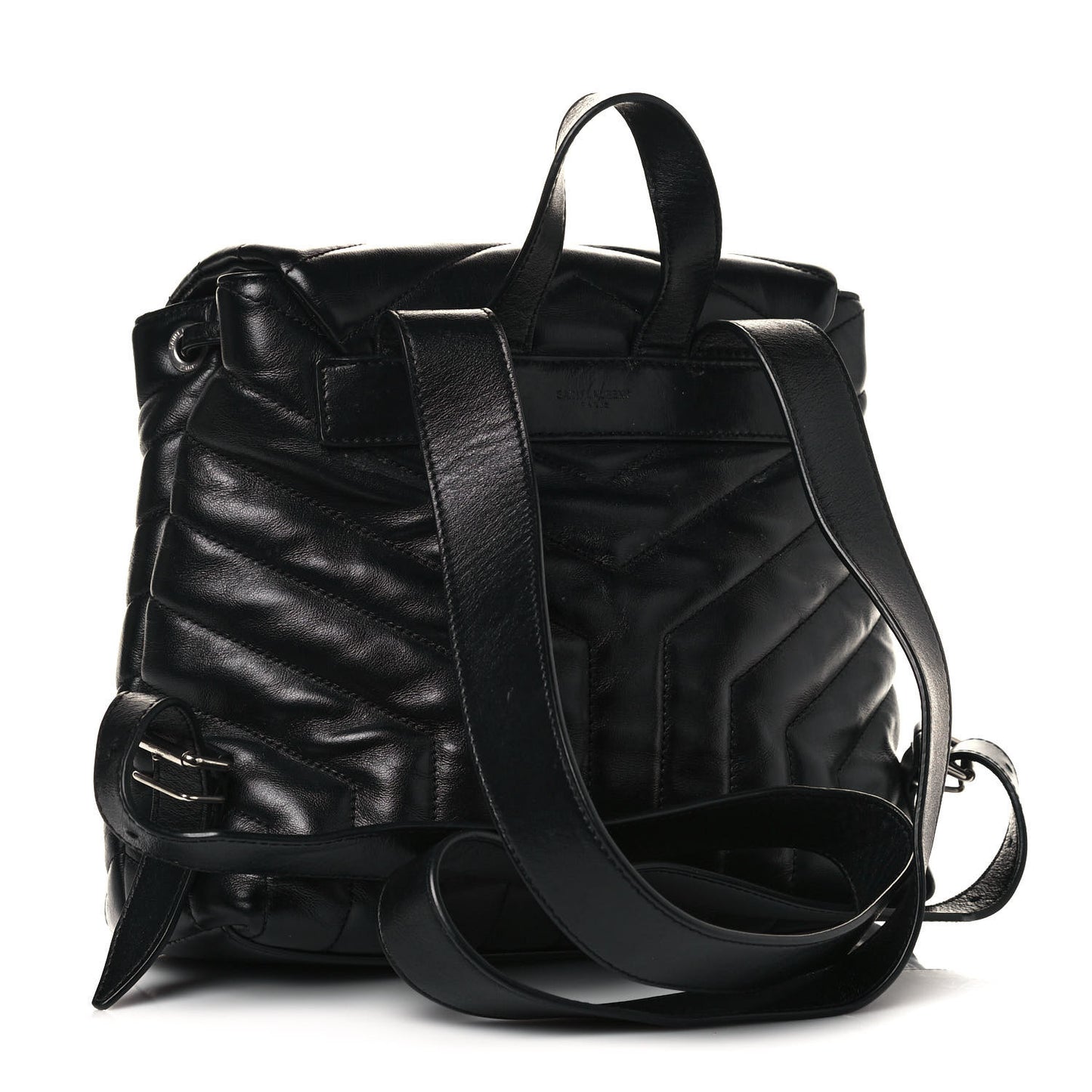 Calfskin Y Quilted Monogram Small Loulou Backpack Black