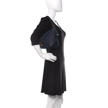 Fendi Denim Mama Baguette Blue 2 of 16