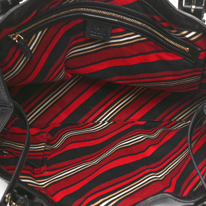 Gucci Calfskin Medium Britt Tote Black 5 of 10