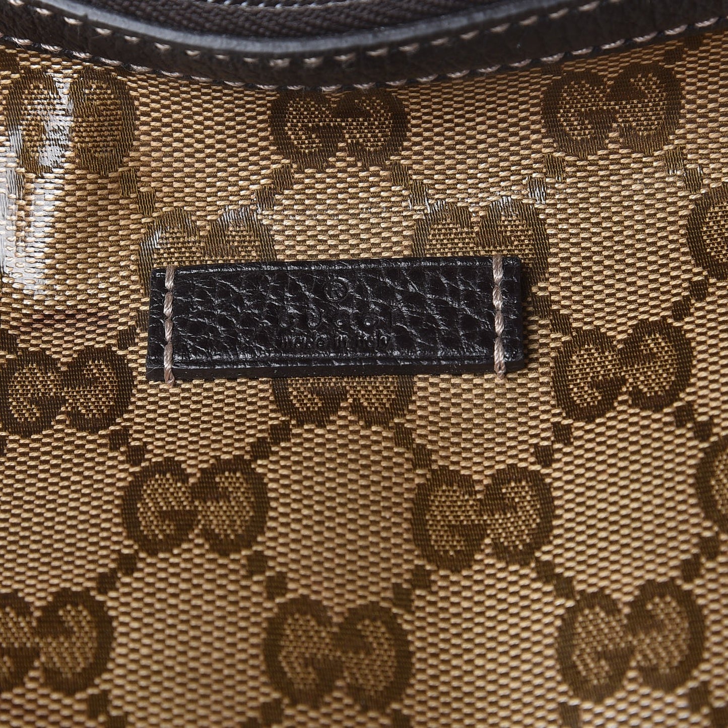 Crystal Monogram Large Signature Hobo Brown