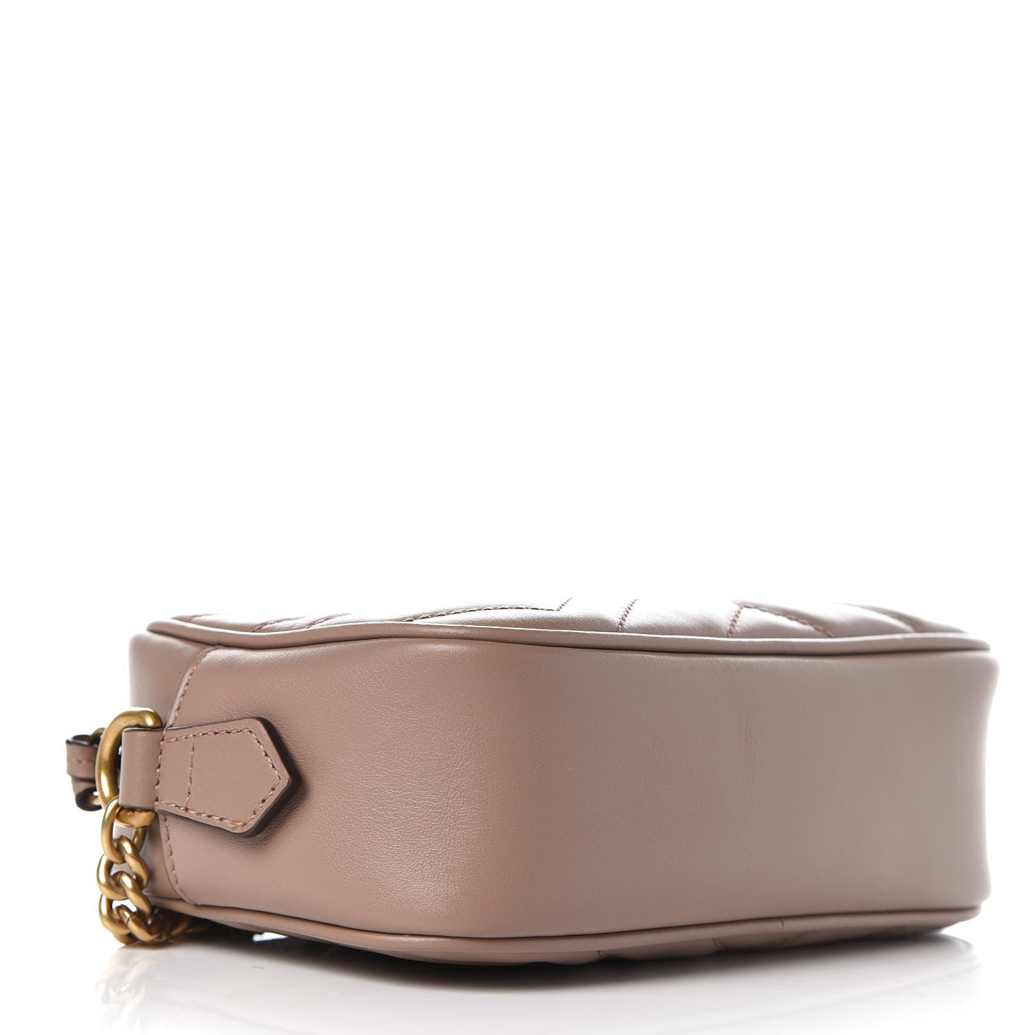 Gucci Calfskin Matelasse Mini GG Marmont Chain Shoulder Bag Nude 4 of 7