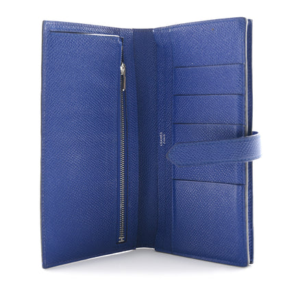 Hermes Epsom Bearn Gusset Wallet Bleu Electrique 5 of 7