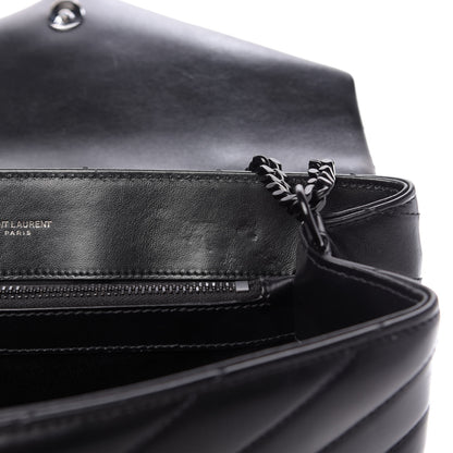 Saint Laurent Calfskin Y Quilted Monogram Medium Loulou Chain Satchel Black 13 of 13