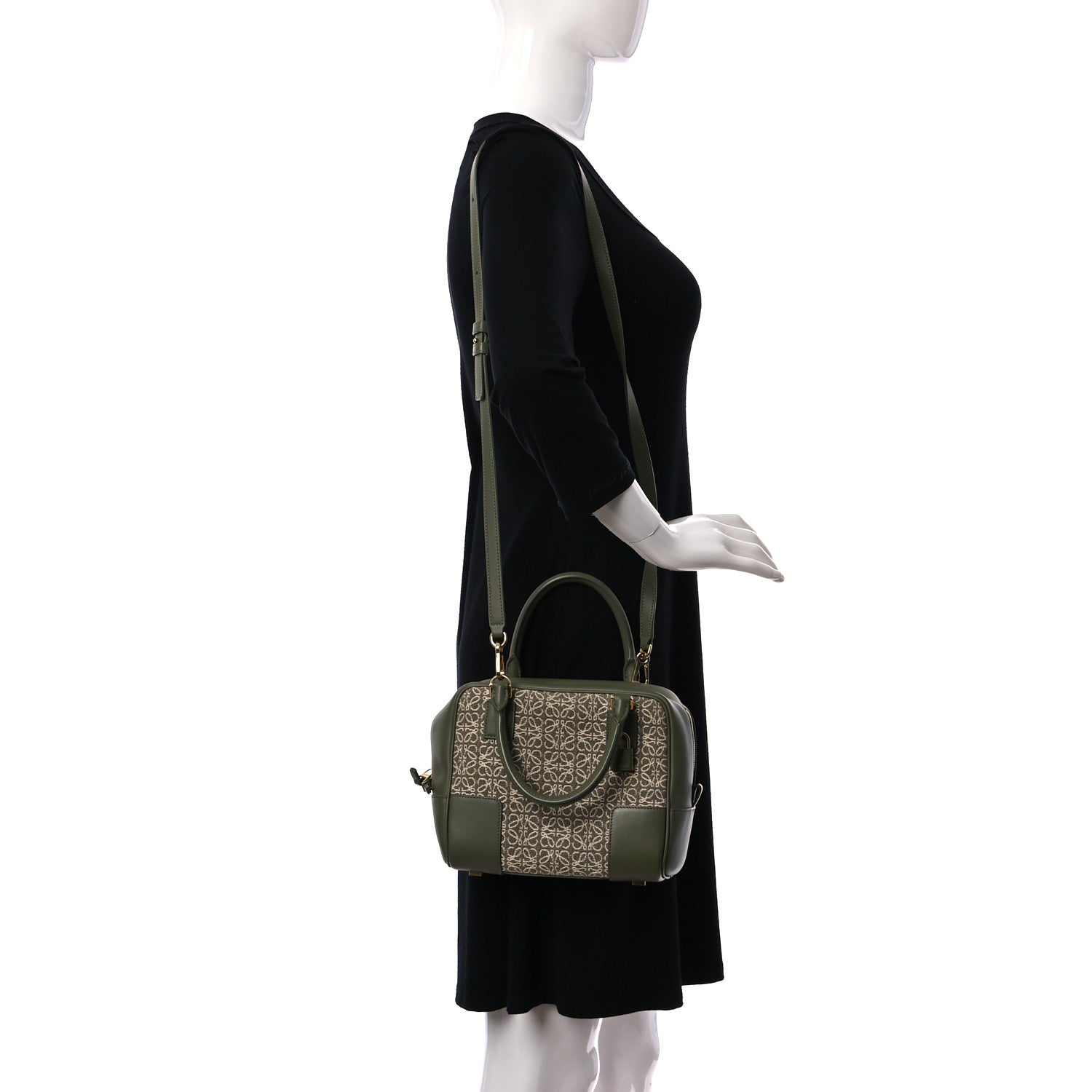 Loewe Jacquard Anagram Calfskin Amazona 19 Avocado Green 2 of 8