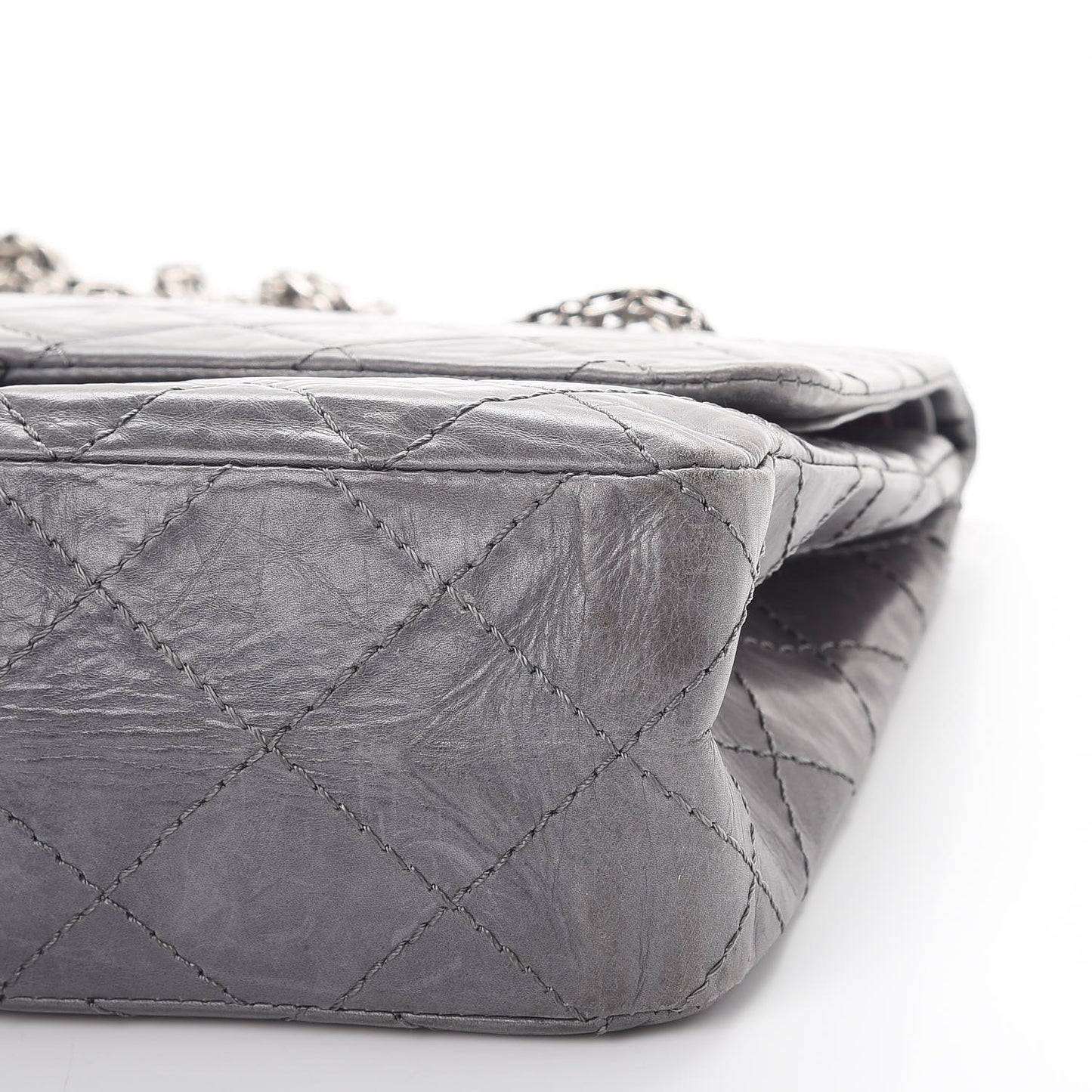 Aged Calfskin Quilted 50th Anniversary 2.55 Reissue 227 Flap Grey