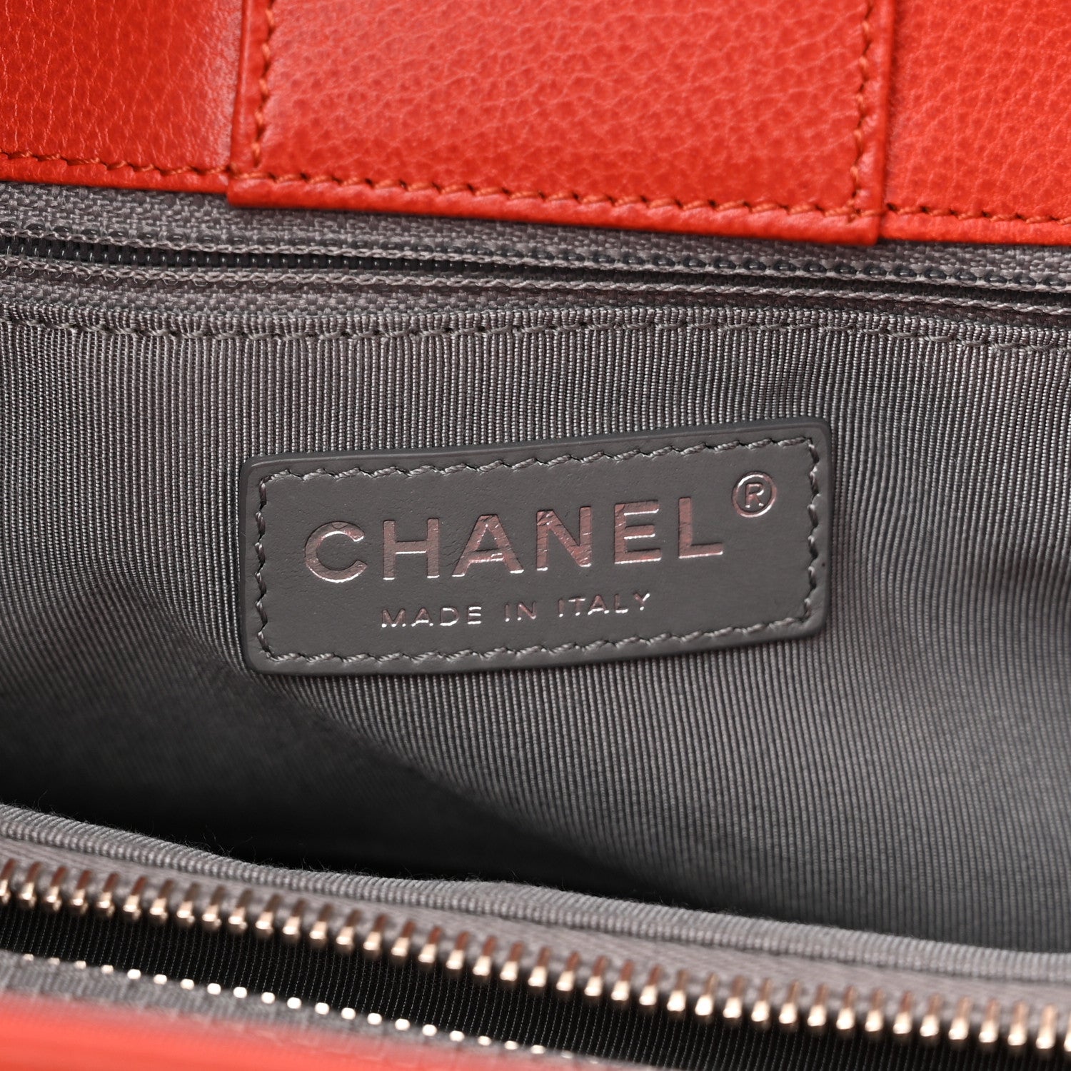 Chanel Calfskin Small Cerf Executive Shopper Tote Orange 5 of 11