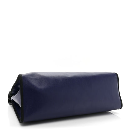 Hermes Toile H Berline Vache Hunter Herbag Zip 39 MM Bleu Saphir Black 5 of 11