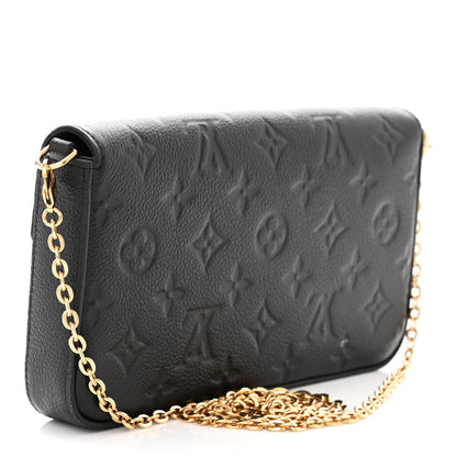 Louis Vuitton Empreinte Pochette Felicie Chain Wallet Black 4 of 13