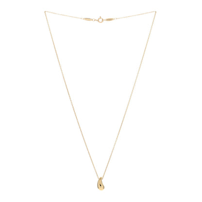 Tiffany 18K Yellow Gold 12mm Elsa Peretti Teardrop Pendant Necklace 2 of 5