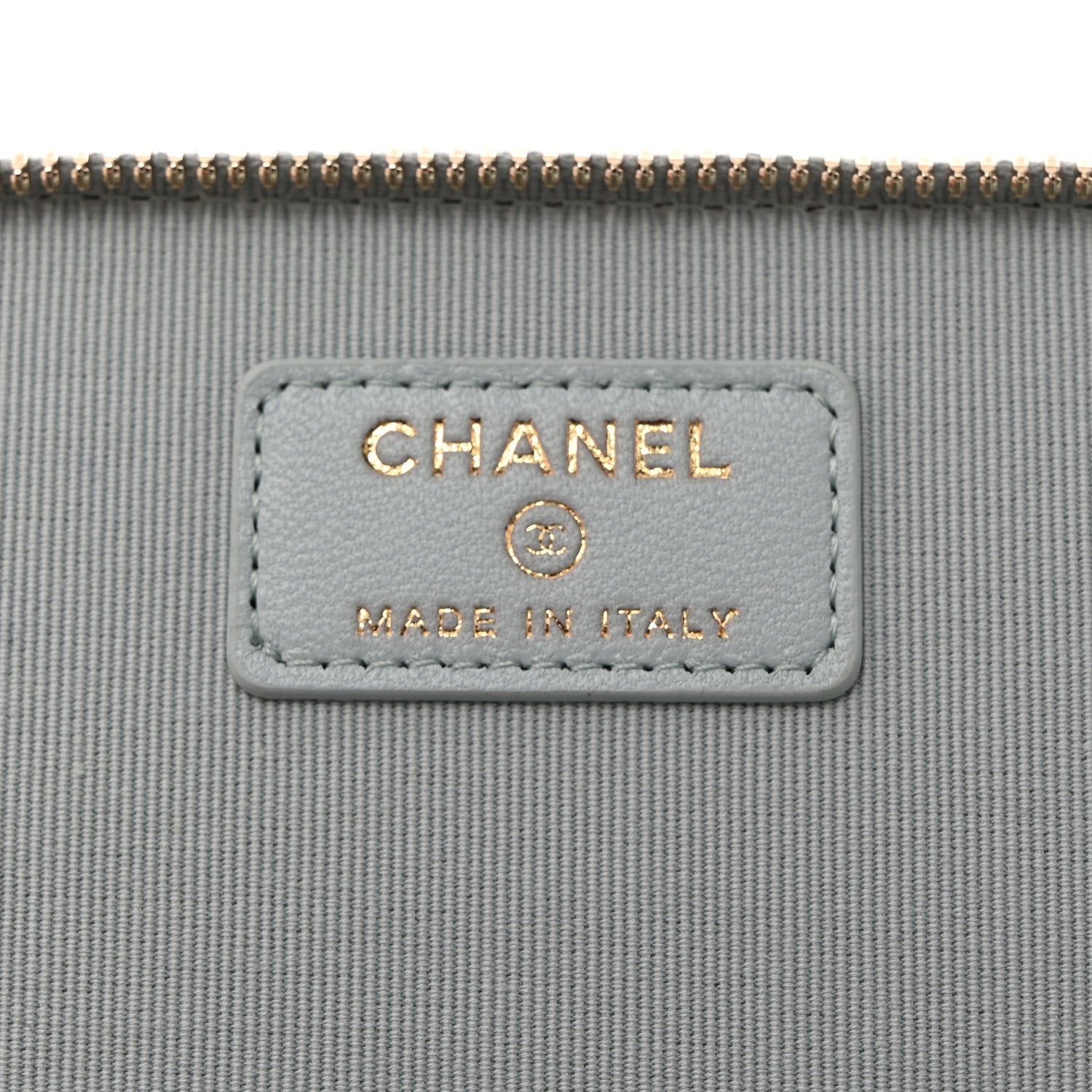 Chanel Lambskin Quilted Small Top Handle Vanity Case With Chain Light Blue 6 of 10