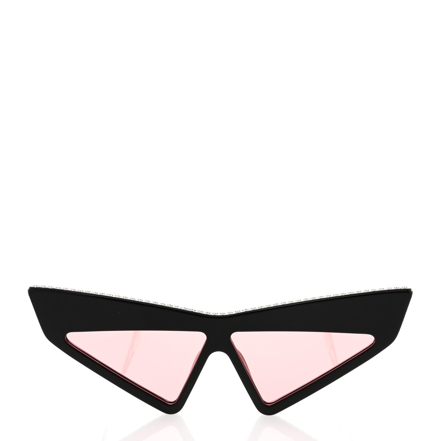 Acetate Crystal Geometric Sunglasses GG0430S Black