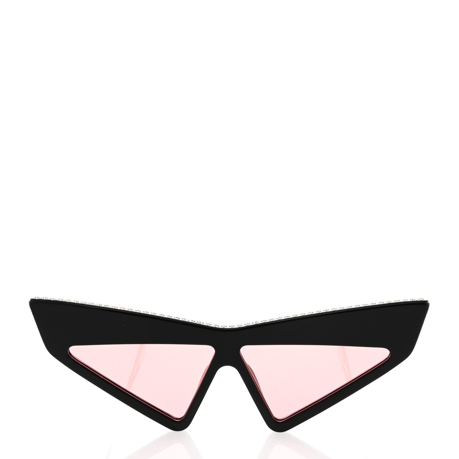 Gucci Acetate Crystal Geometric Sunglasses GG0430S Black 2 of 8