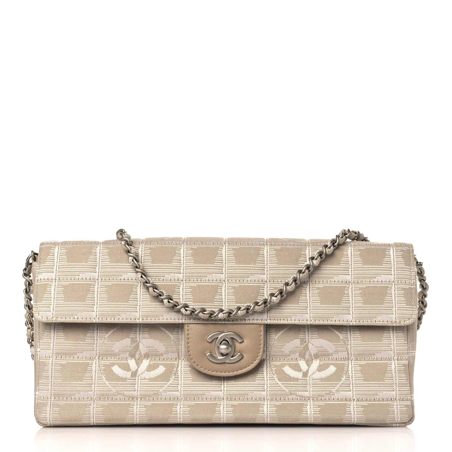 Chanel Nylon Travel East West Flap Beige 1 of 8
