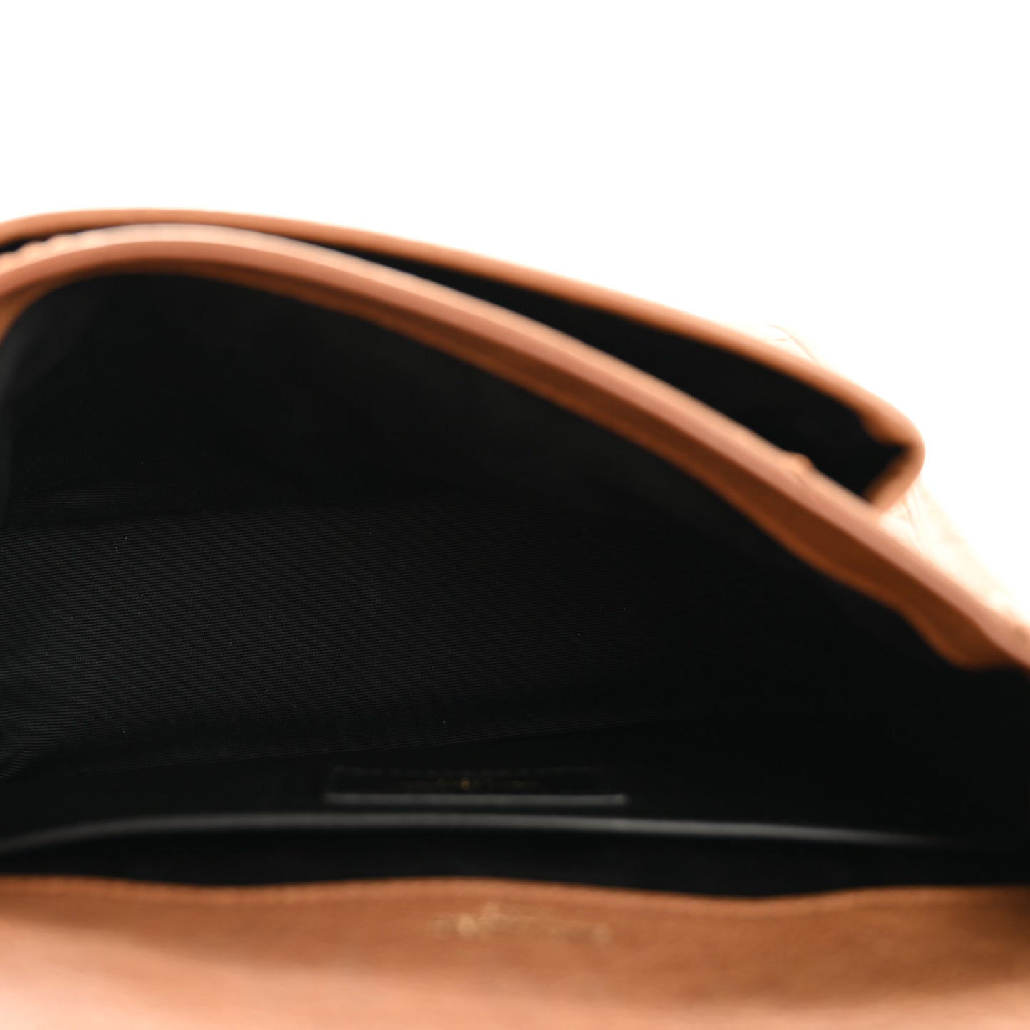 Crinkled Calfskin Matelasse Monogram Baby Niki Chain Satchel Light Caramel