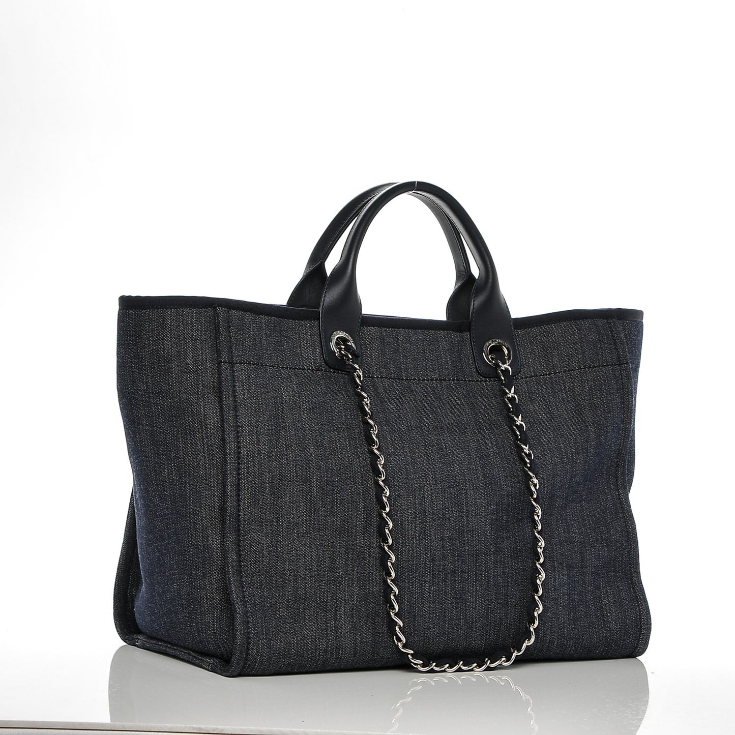 Canvas Large Deauville Tote Dark Blue