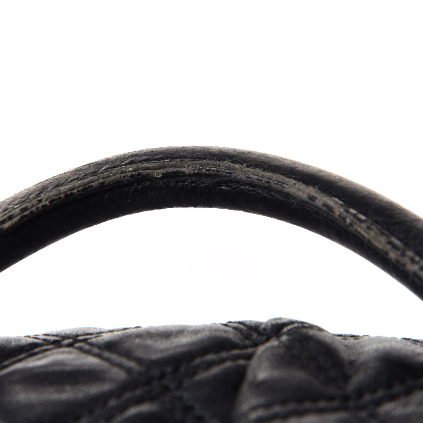 Calfskin Quilted Stam Black