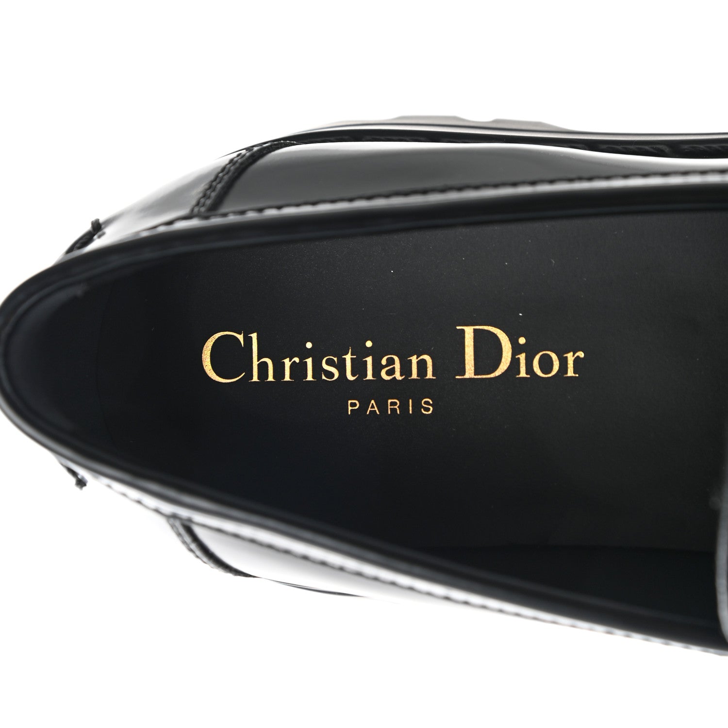 Christian Dior Brushed Calfskin Dior Code Lug Sole 15mm Loafers 38.5 Black 6 of 11