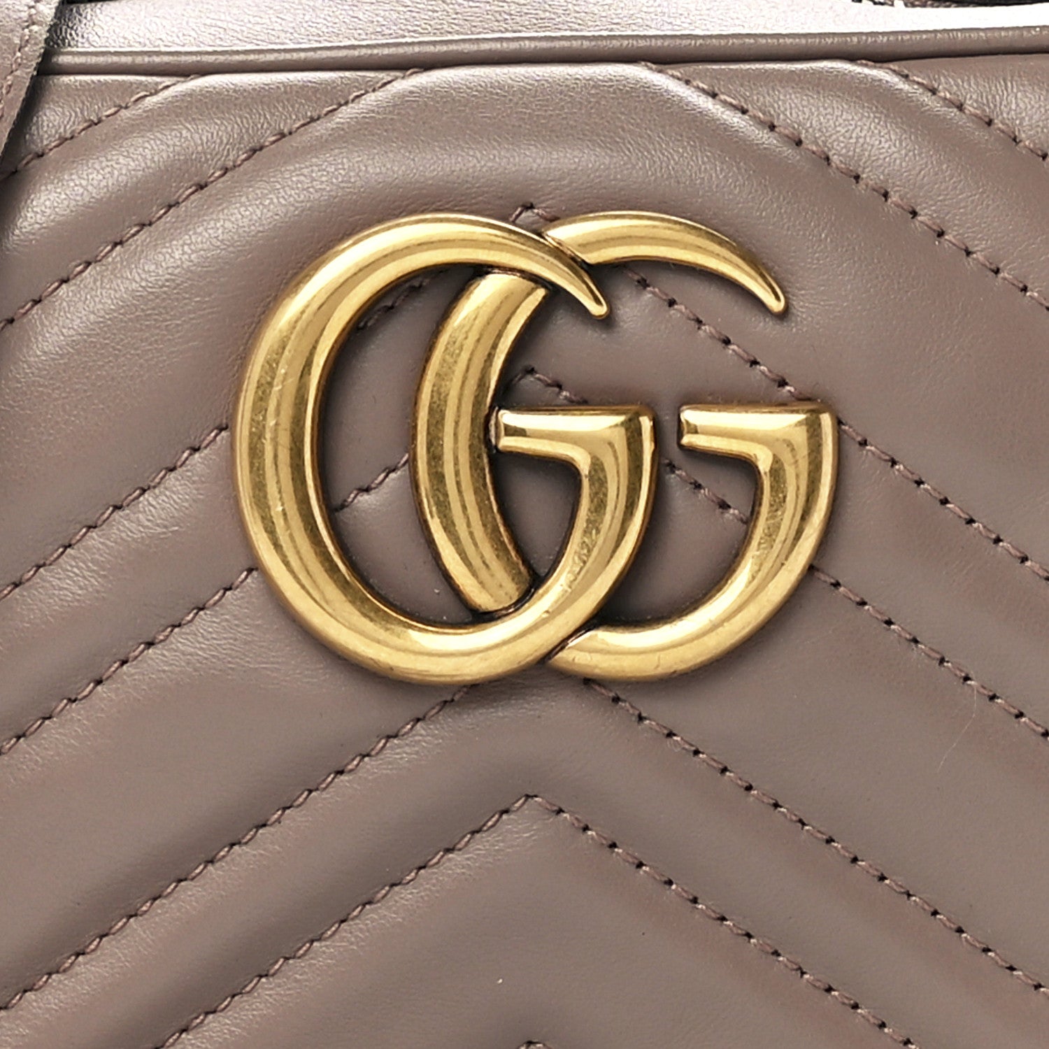 Gucci Calfskin Matelasse Small GG Marmont Chain Shoulder Bag Porcelain Rose 9 of 13