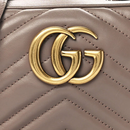 Gucci Calfskin Matelasse Small GG Marmont Chain Shoulder Bag Porcelain Rose 9 of 13