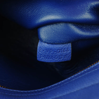 Celine Drummed Calfskin Suede Medium Trapeze Indigo 8 of 8