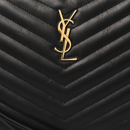 Saint Laurent Calfskin Matelasse Chevron Monogram A5 Wristlet Black 8 of 11