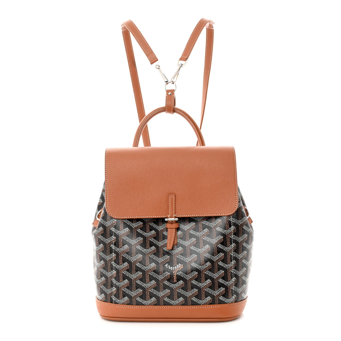 Goyardine Calfskin Mini Alpin Backpack Black Gold