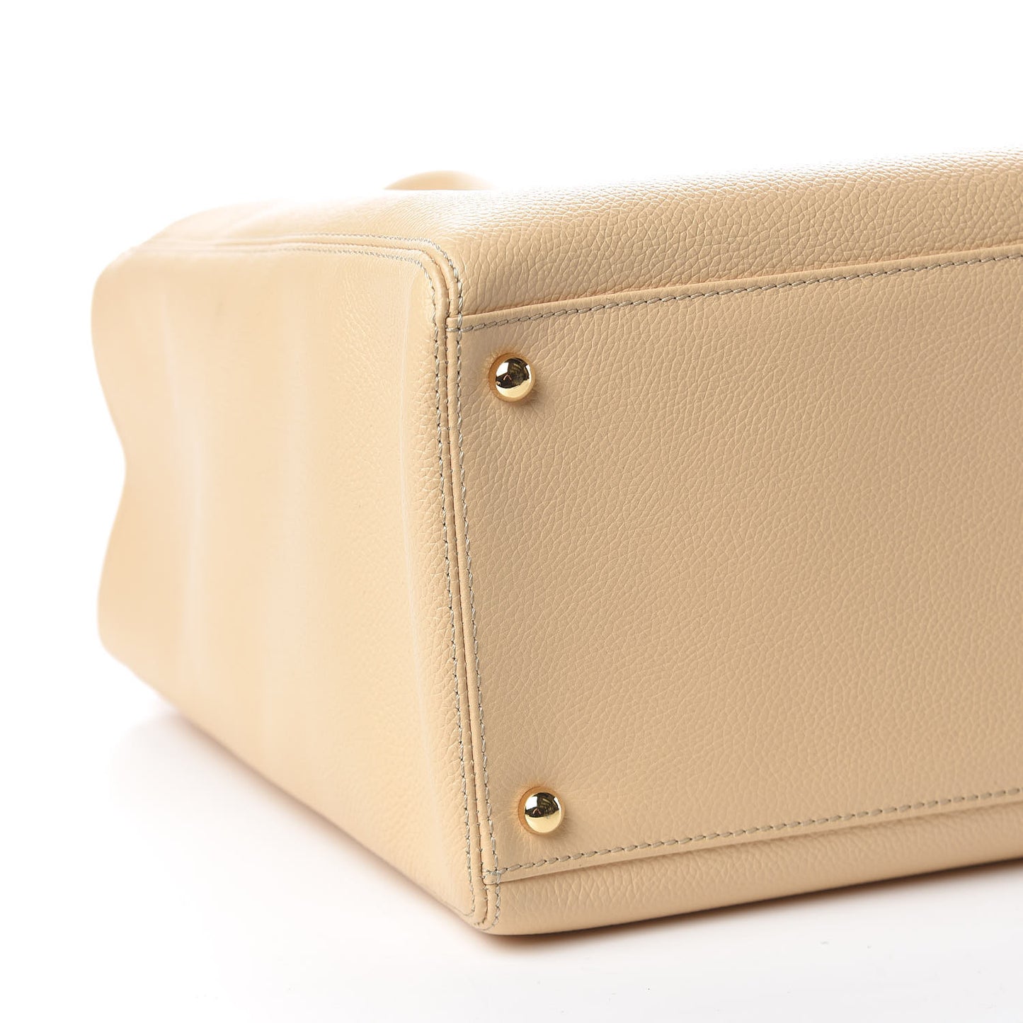 Calfskin Cerf Executive Shopper Tote Beige Clair