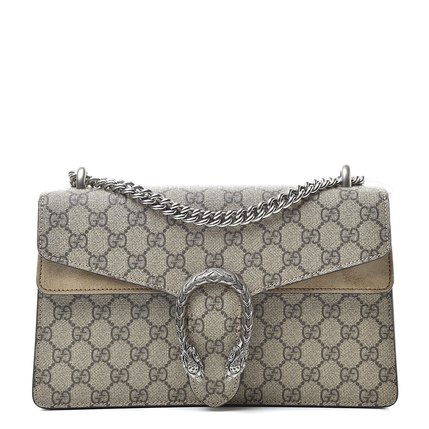 Gucci GG Supreme Monogram Small Dionysus Shoulder Bag Taupe 1 of 13