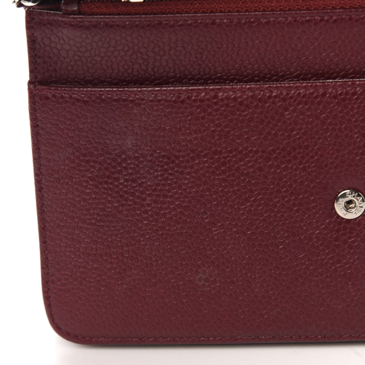 Caviar Timeless CC Wallet on Chain WOC Dark Red