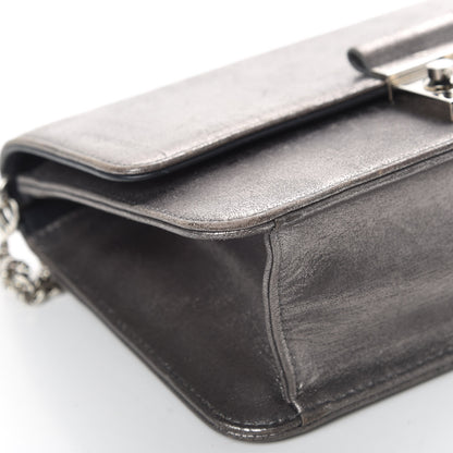 Christian Dior Metallic Brushed Calfskin Miss Dior Promenade Pouch Gunmetal 10 of 21