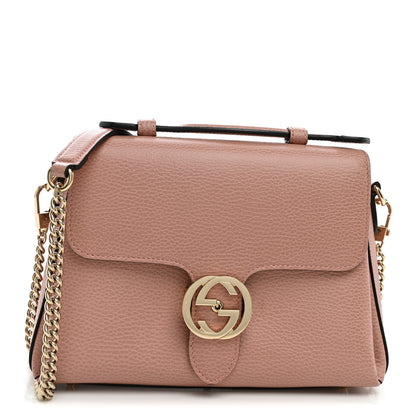 Gucci Dollar Calfskin Interlocking G Top Handle Shoulder Bag Soft Pink 1 of 11