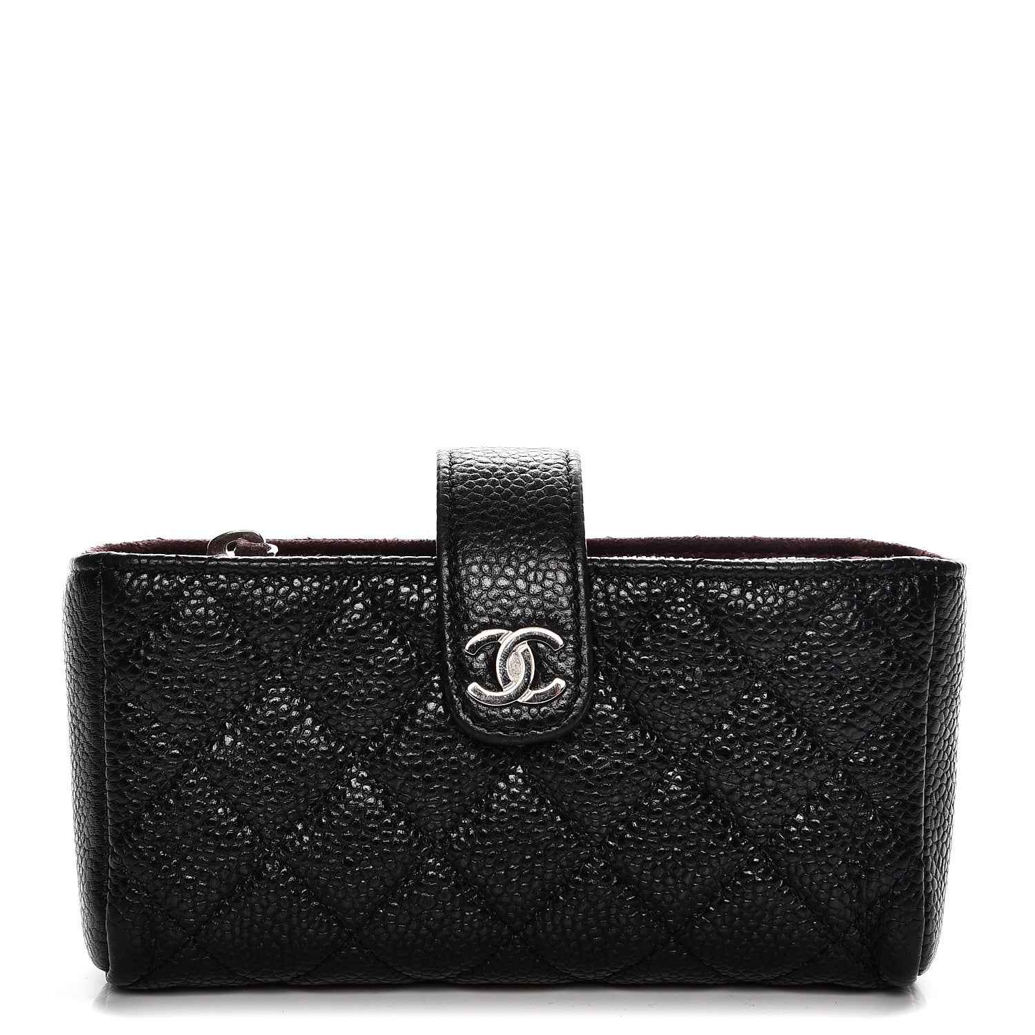 Chanel Caviar Quilted Mini Phone Holder Clutch Black 1 of 8