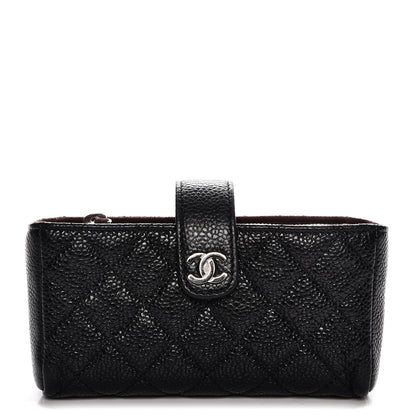 Chanel Caviar Quilted Mini Phone Holder Clutch Black 1 of 8