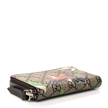 Gucci GG Supreme Monogram Tian Zip Around Card Case Wallet Beige Multicolor New Acero 4 of 8