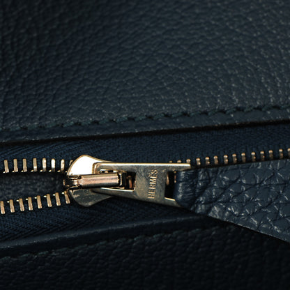Hermes Taurillon Clemence Birkin 35 Bleu Thalassa 14 of 27
